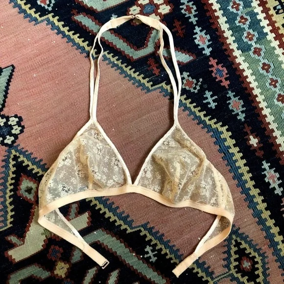 VINTAGE EYRS PARIS LACE BRA MADE IN FRANCE I. MAGNIN & CO ERES - Picture 1 of 10